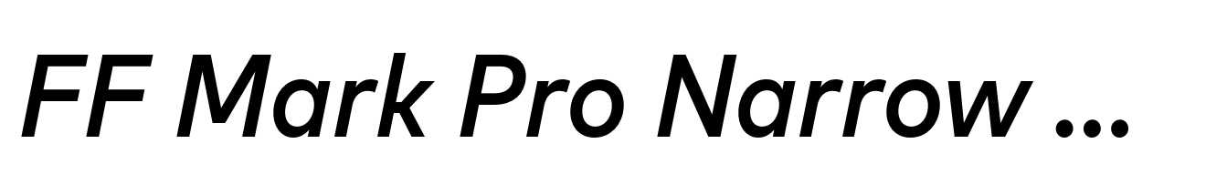 FF Mark Pro Narrow Medium Italic